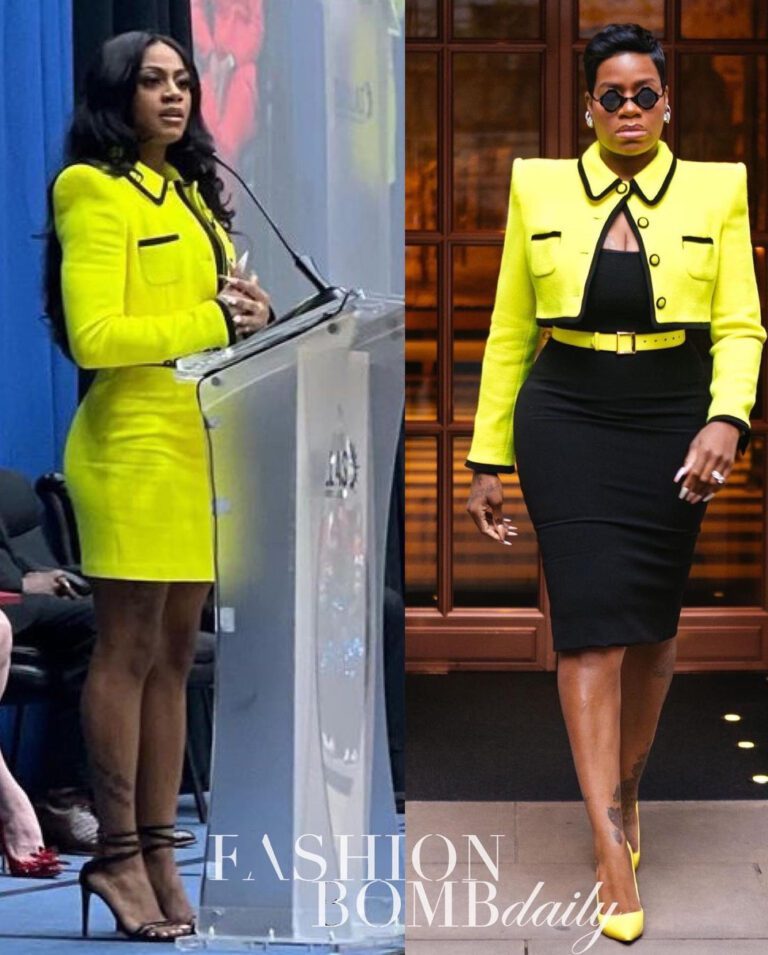 Who Wore It Better: Both Fantasia Barrino and Sha’carri Richardson Sported a $1,177 Sergio Hudson Collection Yellow Cropped Jacket