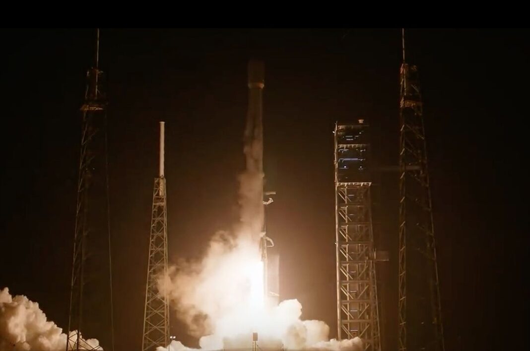 A SpaceX Falcon 9 rocket lifts off with 23 Starlink satellites from Space Launch Complex 40 (SLC-40) at Cape Canaveral Space Force Station in Florida on Saturday, Dec. 2, 2023.