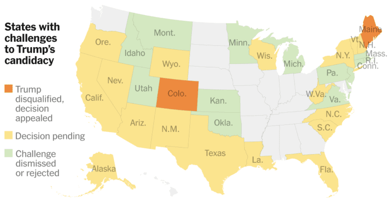 Tracking State Efforts to Remove Trump From the 2024 Ballot