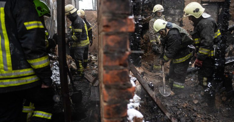 Russian Drone Strike on Kharkiv Causes Deadly Fire