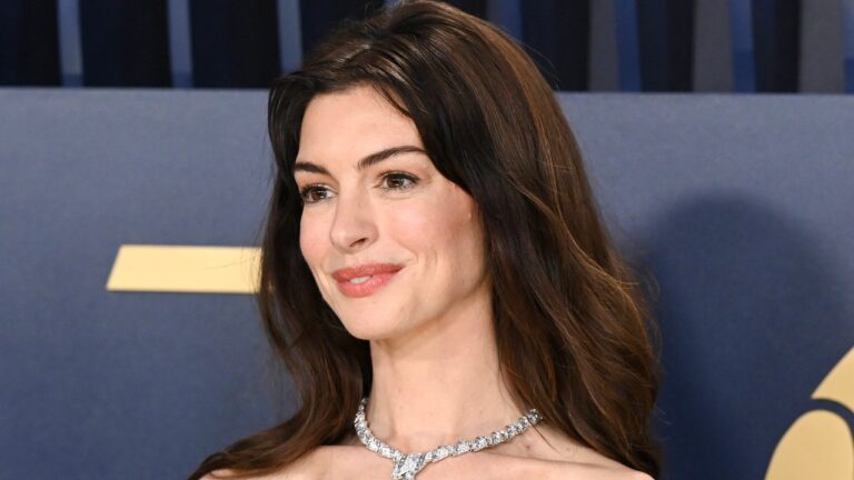 Anne Hathaway Is a Totally New Woman With a Faux Pixie and Dark Makeup — See the Photos