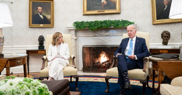 Biden Unites With Italy’s Prime Minister to Champion Ukraine