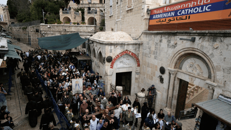 In Jerusalem, Palestinian Christians observe scaled-down Good Friday rituals