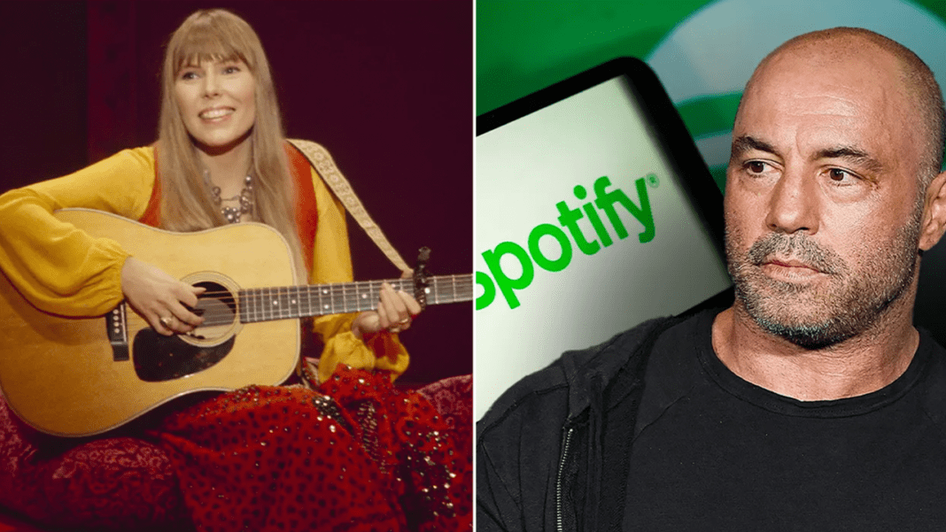 Joni Mitchell’s Joe Rogan protest ends as her music is added back to Spotify