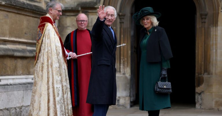 King Charles III Attends Easter Service