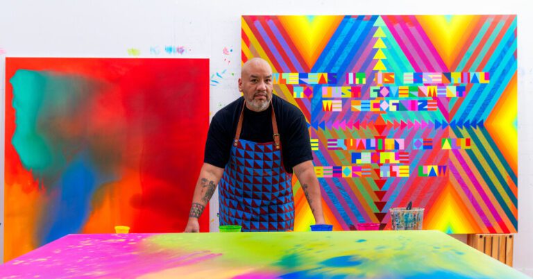 Jeffrey Gibson: Representing the U.S., and Critiquing It, in a Psychedelic Rainbow