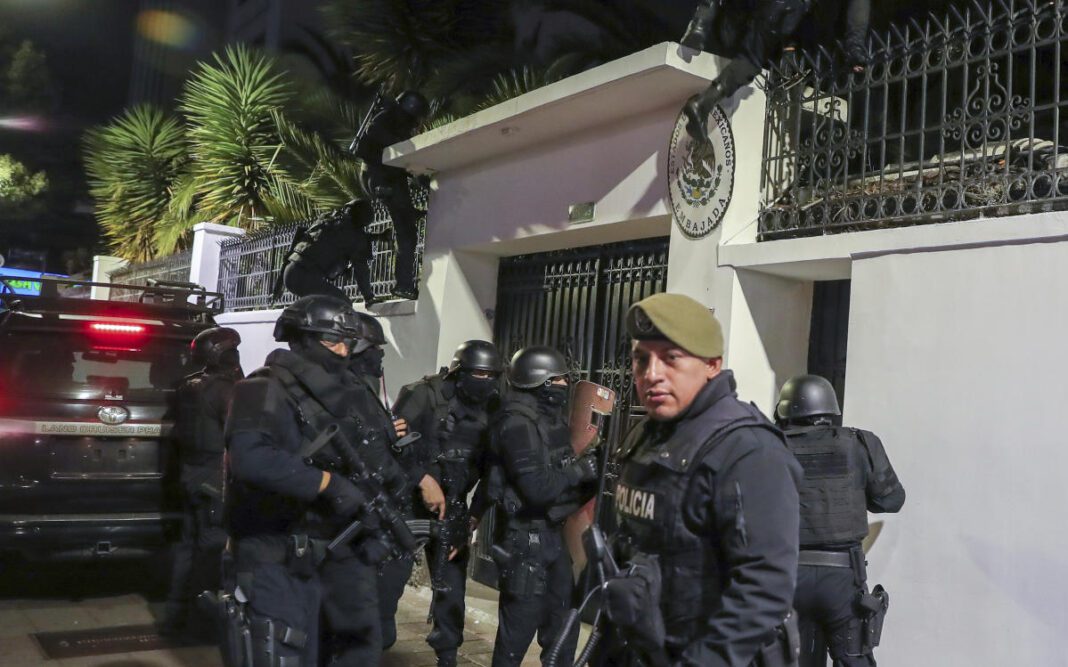 Mexico's president says his country is breaking diplomatic ties with Ecuador after embassy raid