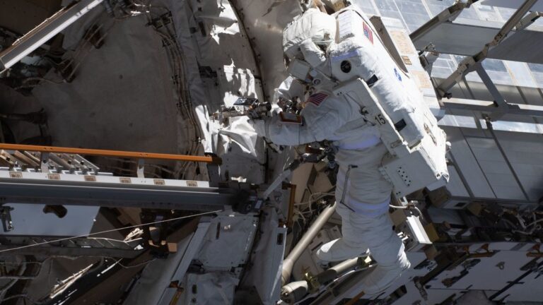 NASA astronaut Loral O’Hara missed the total solar eclipse, but saw Earth ‘moving’ below her during spacewalk (photos)